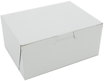 White Non-Window Bakery Boxes, 6 x 4-1/2 x 2-3/4 in, 250/Case.