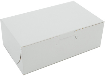 White Non-Window Bakery Boxes, 6-1/4  x 3-3/4 x 2-1/8 in, 250/Case.