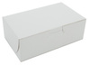 A Picture of product SCH-0911 White Non-Window Bakery Boxes, 6-1/4  x 3-3/4 x 2-1/8 in, 250/Case.