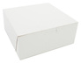 A Picture of product SCH-0917 White Non-Window Bakery Boxes, 7 x 7 x 3 in, 250/Case.