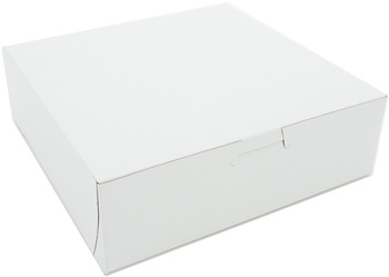 White Non-Window Bakery Boxes, 8 x 8 x 2-1/2 in, 250/Case.