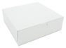 A Picture of product SCH-0933 White Non-Window Bakery Boxes, 8 x 8 x 2-1/2 in, 250/Case.