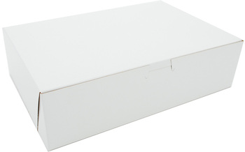 White Non-Window Bakery Boxes, 11 x 7-1/4 x 3 in, 250/Case.