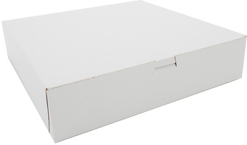 White Non-Window Bakery Boxes, 12 x 12 x 2-3/4 in, 100/Case.