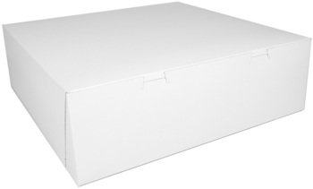 White Non-Window Bakery Boxes, 16 x 16 x 5 in, 50/Case.