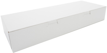 White Non-Window Bakery Boxes, 16 x 6 x 2-1/2 in, 250/Case.