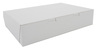 A Picture of product SCH-1001 SCT® Non-Window Bakery Boxes for 1/4 Sheet Cakes. 14-1/2 X 10-1/2 X 3 in. White. 100/case.