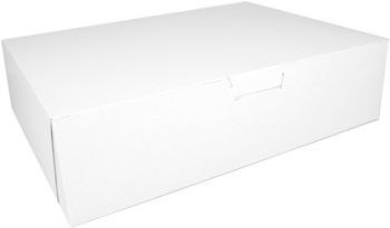 SCT® Non-Window Bakery Boxes for 1/2 Sheet Cakes. 19 X 14 X 5 in. White. 50/case.