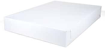 White Non-Window Bakery Boxes, 28 x 20 x 4 in, 50/Case.