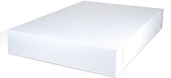 White Non-Window Bakery Boxes, 26 x 18-1/2 x 4 in, 50/Case.