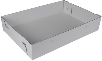 White Non-Window Bakery Boxes, 26 x 18-1/16 x 5 in, 25/Case.