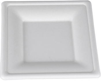 ChampWare Molded Fiber Square Plates, 6 x 6 in, 500/Case.