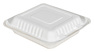 A Picture of product SCH-18942 ChampWare Molded Fiber Clamshells, 8 x 8 in, 200/Case.