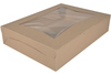 A Picture of product SCH-23133K Kraft Window Bakery Boxes, 19 x 14 x 4 in, 50/Case.