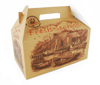 Fresh Seafood Barn Boxes, 10.5 x 6.00 x 5.00 in, 125/Case.