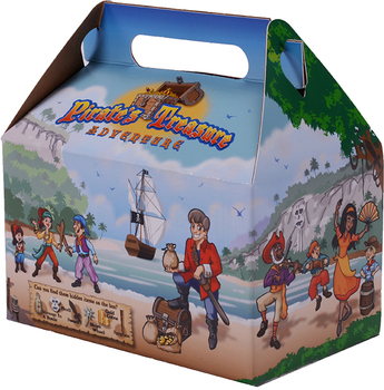 Pirate Kid's Meal Barn Boxes. 6-7/16 X 4.00 X 3-3/4 in, 96/Case.