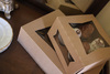 A Picture of product SCH-24293K SCT® Paperboard Window Bakery Boxes. 9 X 9 X 4 in. Brown. 150/case.