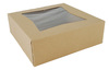 A Picture of product SCH-24013K Kraft Window Bakery Boxes, 8 x 8 x 2-1/2 in, 200/Case.