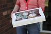 A Picture of product SCH-24343 Window Bakery Boxes. 12 X 8 X 2-1/4 in. White. 200/Case.