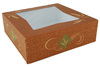 A Picture of product SCH-24016 Window Bakery Boxes. 8 X 8 X 2-1/2 in. Hearthstone pattern. 200/Case.
