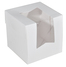 A Picture of product SCH-24033 Window Bakery Boxes. 4-1/2 X 4-1/2 X 4-1/2 in. White. 200/Case.