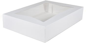 Window Bakery Boxes. 19 X 14 X 4 in. White. 50/Case.