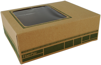 FiberPac Window Lunch Boxes. 9-1/4 X 7-3/8 X 3-1/8 in. 200/Case.