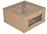 A Picture of product SCH-24053K SCT® Paperboard Window Bakery Boxes. 8 X 8 X 4 in. Kraft. 150/case.