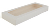 A Picture of product SCH-24573 Window Bakery Boxes. 16 X 6-1/2 X 1-3/4 in. White. 200/Case.