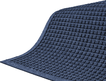 Waterhog™ Fashion Border Entrance-Scraper/Wiper-Indoor/Outdoor Mat with Smooth Backing. 4 X 8 ft. Navy.