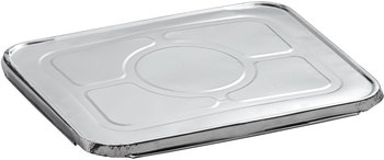 Lid for half size steam table pan.  Aluminum Lid.