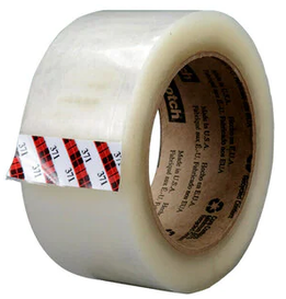 Scotch® Box Sealing Tape 371, Clear, 48 mm x 100 m, 36/Case