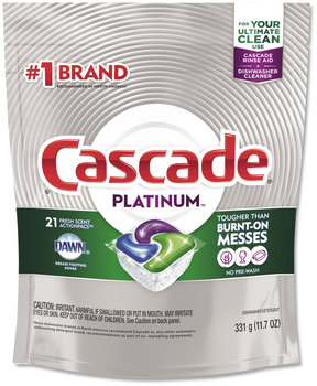 Cascade® ActionPacs®, Fresh Scent, 11.7 oz Bag, 21/Pack, 5 Packs/Case