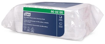 Tork Microfiber Disposable Cleaning Cloths. 6 X 7 in. White. 320/case.