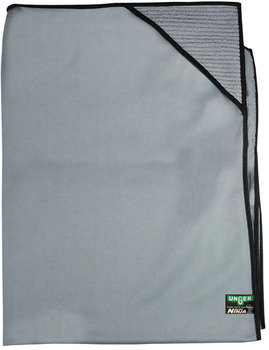 Ninja MicroWipe, Premium Microfiber, Size 32" X 24" / 80 Cm X 60 Cm, Color Grey, Material Microfiber, Each