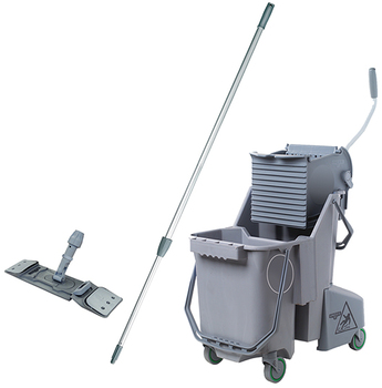 SmartColor™ Floor Cleaning Kit.  Includes EZ25G Tele-Pole, SM40G Mop Holder, and COMBG Bucket and Side-Press (30 Liter) System.