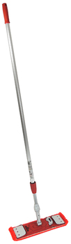 Restroom Complete Mop Pack.  Includes SmartColor 16" Micro Mop (Red, 15 mm Pile), Mop Holder, and Ergo Tele Pole (Extends 4 Feet to 8 Feet).