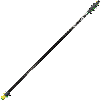 Unger Pure Water Cleaning Poles, HiFlo™ nLite® HiMod Carbon Poles, Capacity Master, Size 22'   4 Sections, Color Black, Material Himodulus Carbon, Each