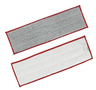 A Picture of product UNG-EF40R Unger Excella™ Microfiber Restroom Cleaning Pad. 20 in. Gray/Red. 5/case.