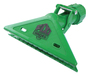 A Picture of product 970-323 Fixi-Clamp.  Green Nylon.  Plastic Clamp for gripping brushes, sponges, cloths and other tools.  Fits Unger Poles.