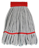 A Picture of product UNG-ST30R SmartColor™ RoughMop Medium Duty Microfiber String Mops. Gray and Red. 5/case.