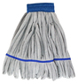 A Picture of product UNG-ST45B Unger SmartColor™ RoughMop Heavy Duty Microfiber String Mops. Gray and Blue. 5/case.