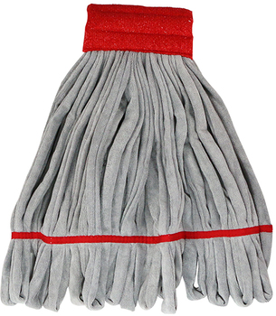 Unger SmartColor™ RoughMop Heavy Duty Microfiber String Mops. Gray and Red. 5/case.