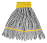 A Picture of product UNG-ST45Y Unger SmartColor™ RoughMop Heavy Duty Microfiber String Mops. Gray and Yellow. 5/case.
