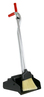 A Picture of product UNG-EDPBR Unger® Ergo Dust Pan with Broom,  12 Wide, Metal w/Vinyl Coated Handle, Black/Silver