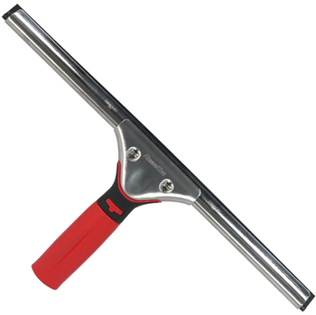 Unger ErgoTec® Squeegee Complete for Restroom Cleaning. 14 in. / 35 cm. Red/Silver. 10/case.