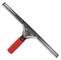 A Picture of product UNG-ES35R Unger ErgoTec® Squeegee Complete for Restroom Cleaning. 14 in. / 35 cm. Red/Silver. 10/case.