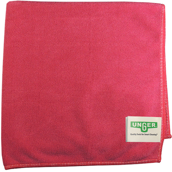 Unger® SmartColor™ MicroWipes,  Heavy-Duty, 16 x 15, Red, 10/Case