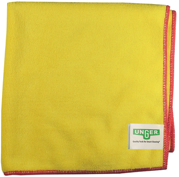 Unger® SmartColor™ MicroWipes,  Heavy-Duty, 16 x 15, Yellow/Red, 10/Case