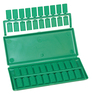 A Picture of product UNG-PCLIP Unger Plastic Clips and Case for Squeegees. Green. 10/case.